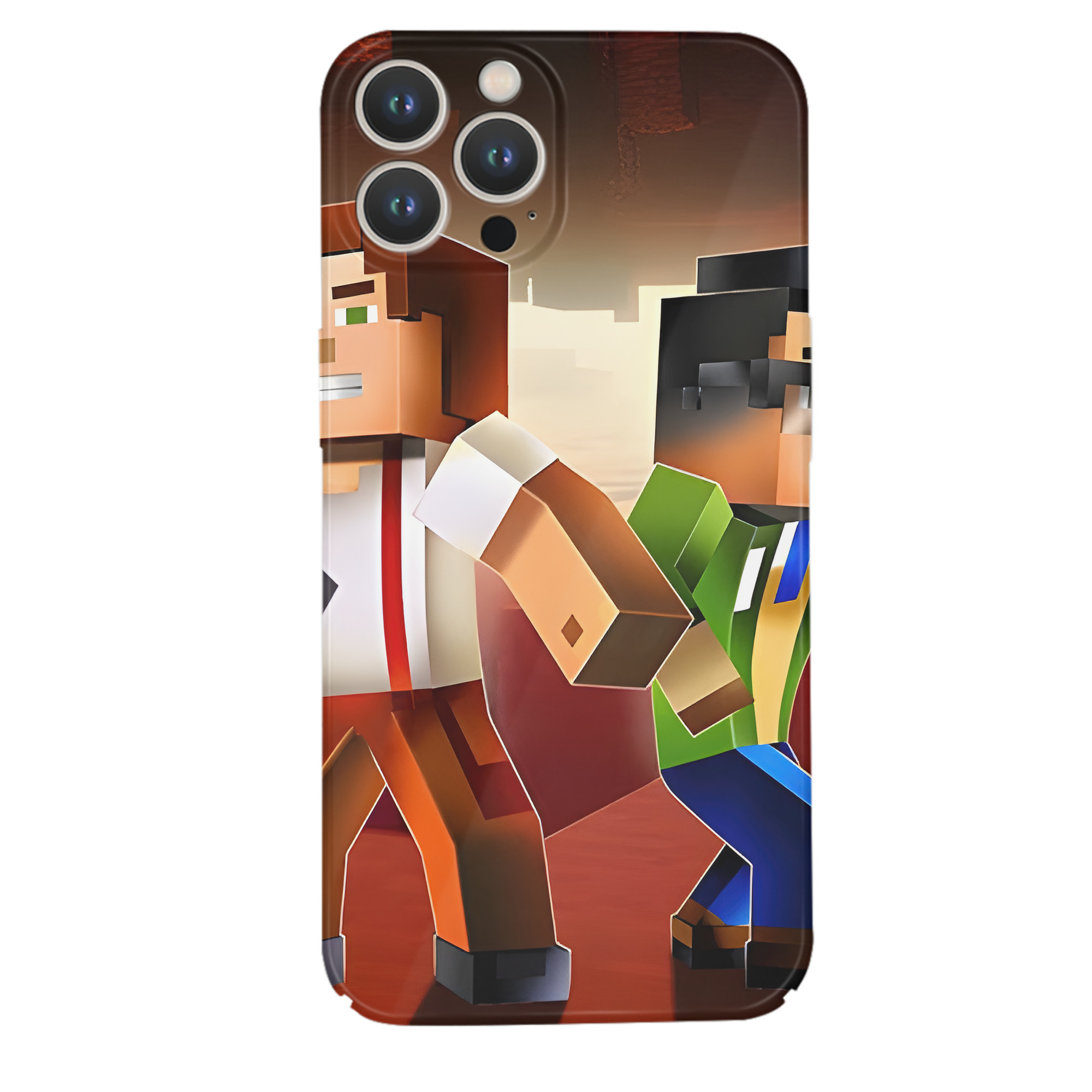 （画像用） マインクラフト ブロックの世界 Minecraft MC Block world 【iPhone 14シリーズ対応】ハードケース